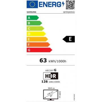 Samsung Smart Τηλεόραση 55" 4K UHD QLED QE55Q60DAUXXH HDR (2024)